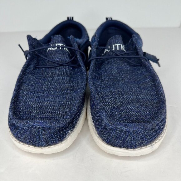 Nautica Mens Rushford Navy Blue Slip On Textile Lightweight Size 9.5 Loafers main image 6